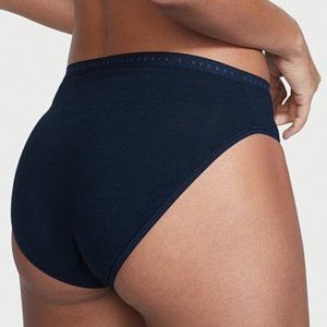 VS High-Leg Brief Stretch Cotton Noir Navy Blue Panty NWT Victoria’s Secret